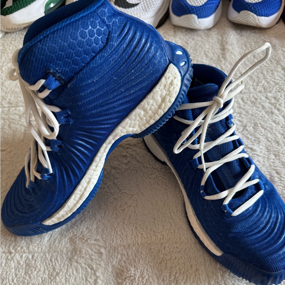 Adidas Men’s Blue and White Sneakers